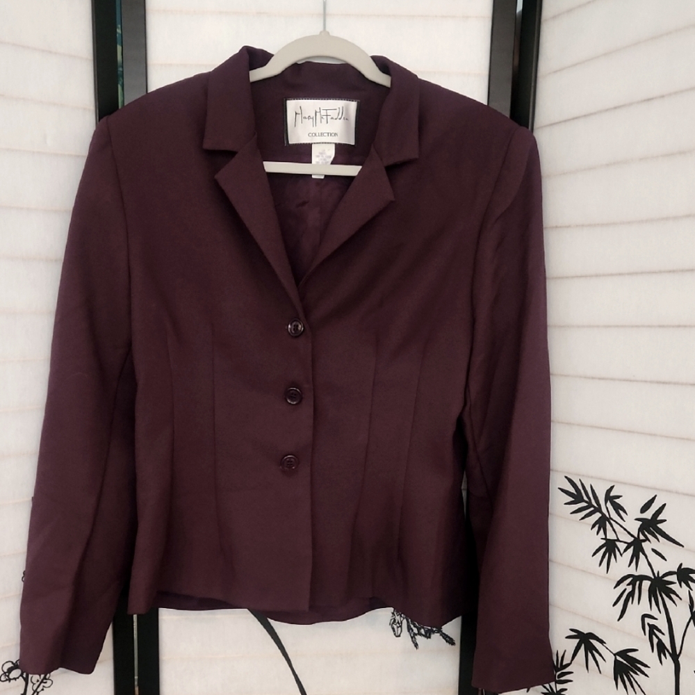 Plum Button-Up Vintage Blazer